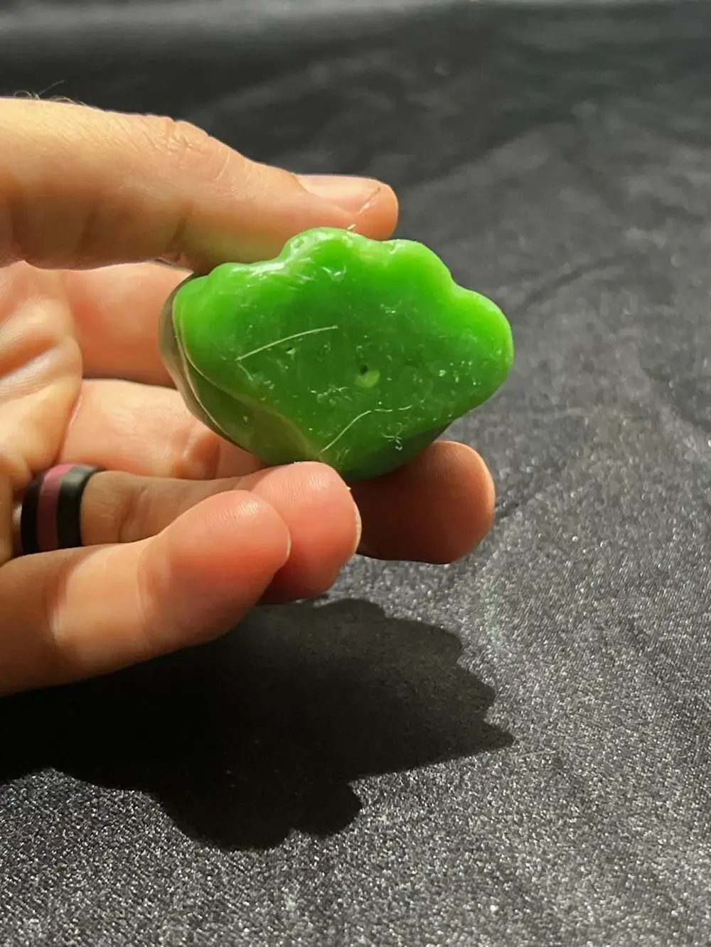 Vintage Green Frog Novelty Wax Candle